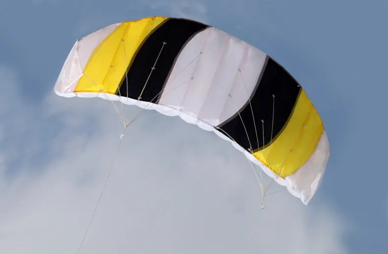 Outdoor Fun Sports Power 1.4m Dual Line Stunt Parafoil Parachute Sports Beach Kite For Beginner