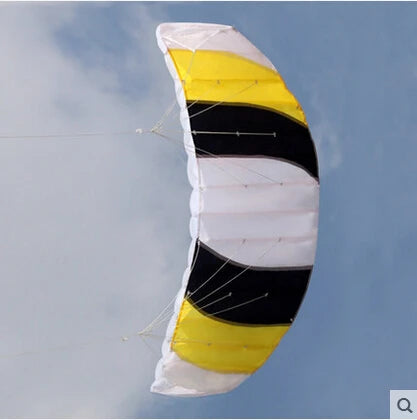 Outdoor Fun Sports Power 1.4m Dual Line Stunt Parafoil Parachute Sports Beach Kite For Beginner