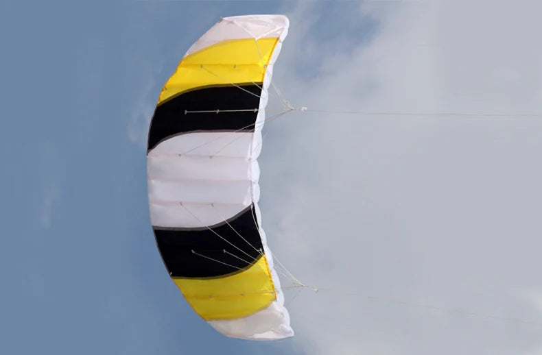 Outdoor Fun Sports Power 1.4m Dual Line Stunt Parafoil Parachute Sports Beach Kite For Beginner