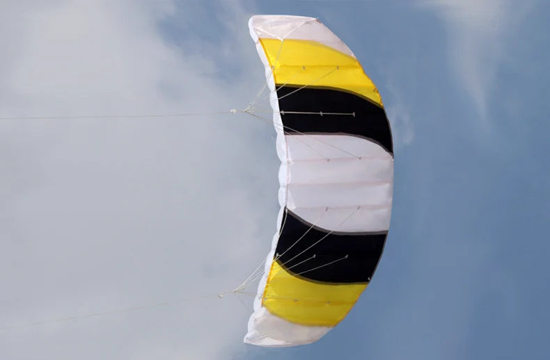 Outdoor Fun Sports Power 1.4m Dual Line Stunt Parafoil Parachute Sports Beach Kite For Beginner