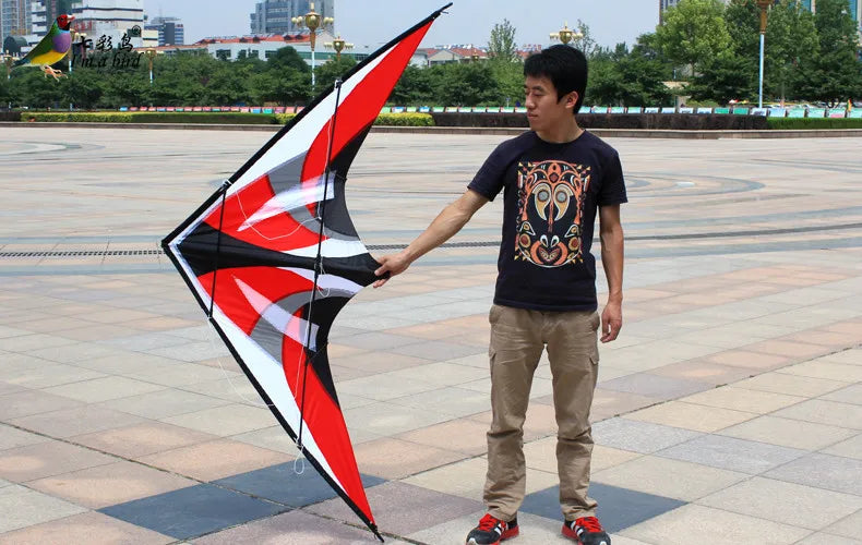 NEW Outdoor Fun Sports 1.8m Dual Line Stunt Kite With Handle And Line Good Flying