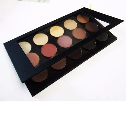 Coosei Empty Magnetic Eyeshadow Pallete Makeup Large Eye Shadows Palette Makeup Storage Box Fill 18pcs*36mm Round Shadow Pan